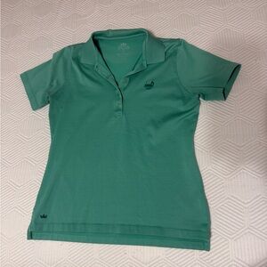 Peter Millar Summer Comfort Polo Women’s M Green Maidstone Club 1891 Whale Golf